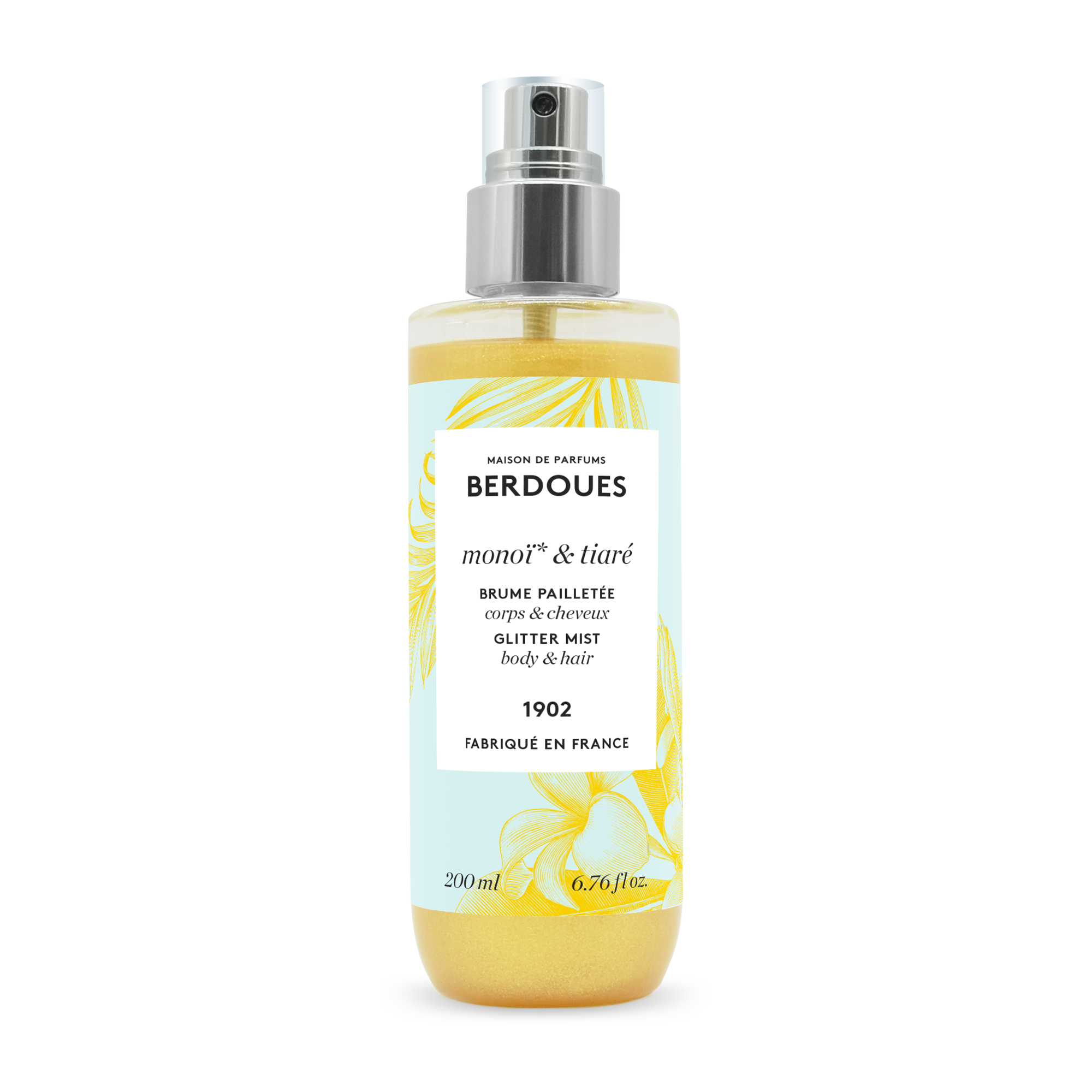 Brume pailletée Monoï & Tiaré