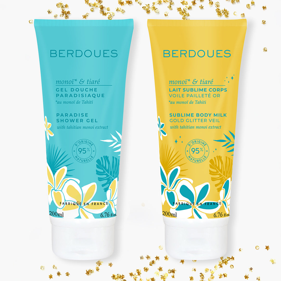 Duo Gel douche et Lait Corps Pailleté Monoï & Tiaré