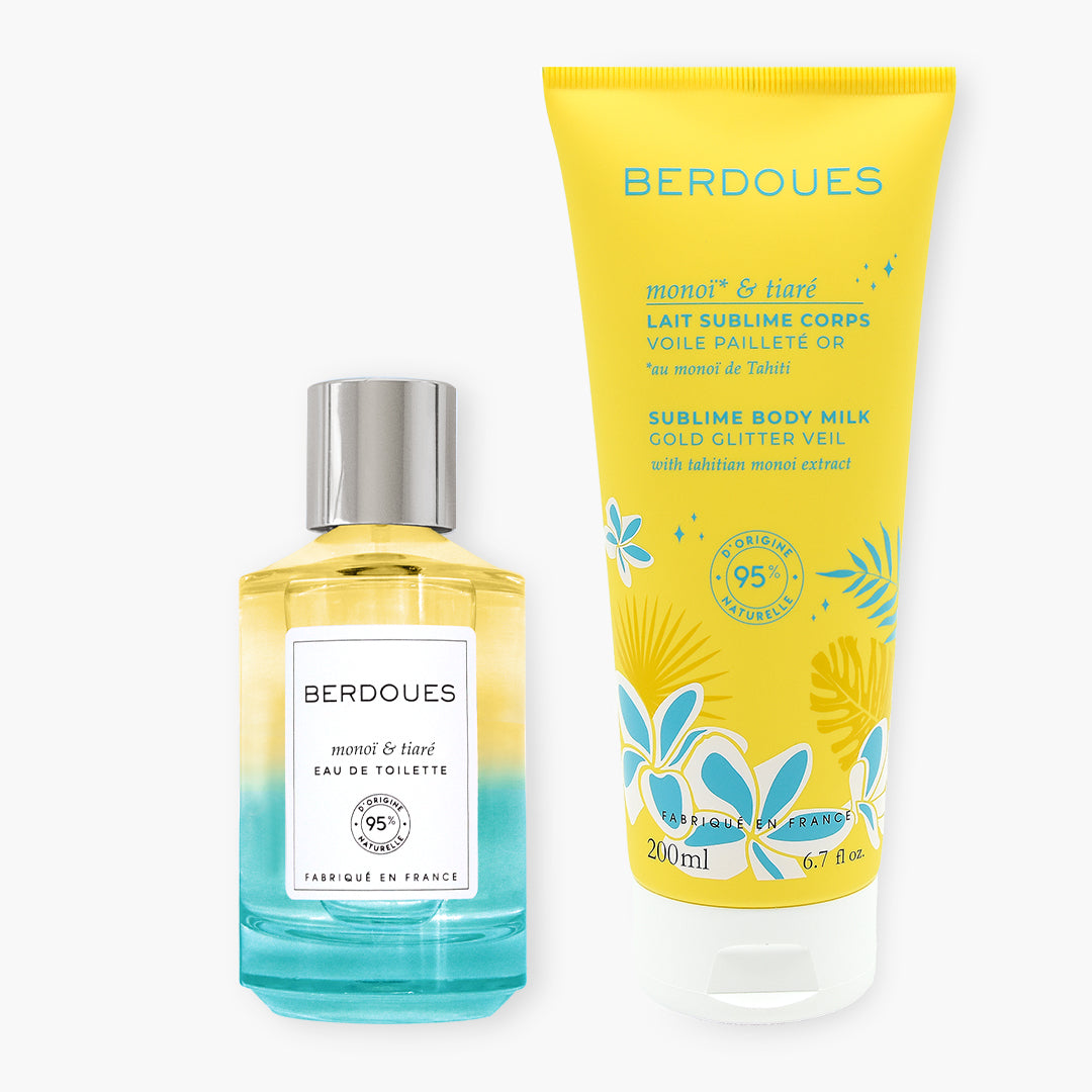 Duo Eau de toilette et Lait Corps Pailleté Monoï & Tiaré