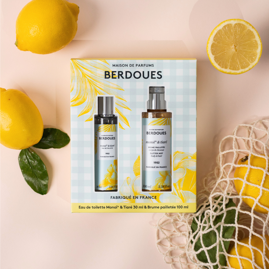 Coffret Monoï & Tiaré et sa brume pailletée