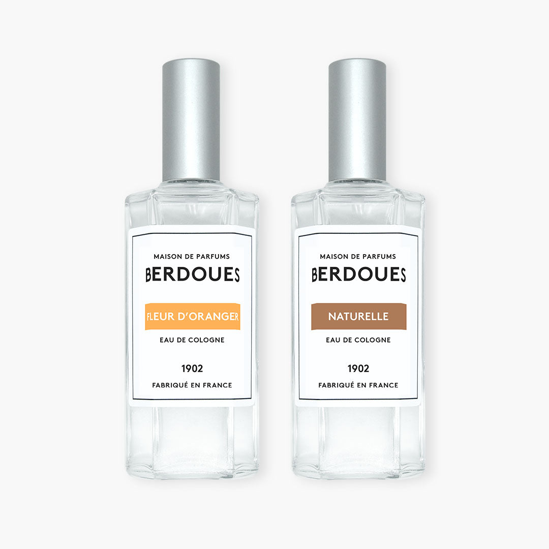 Duo Eaux de Cologne Fleur d'Oranger et Naturelle