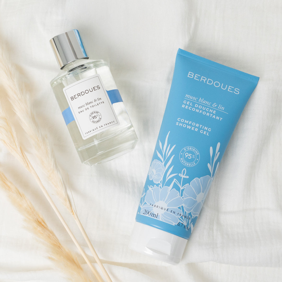 Duo Eau de toilette et Gel douche Musc Blanc & Lin