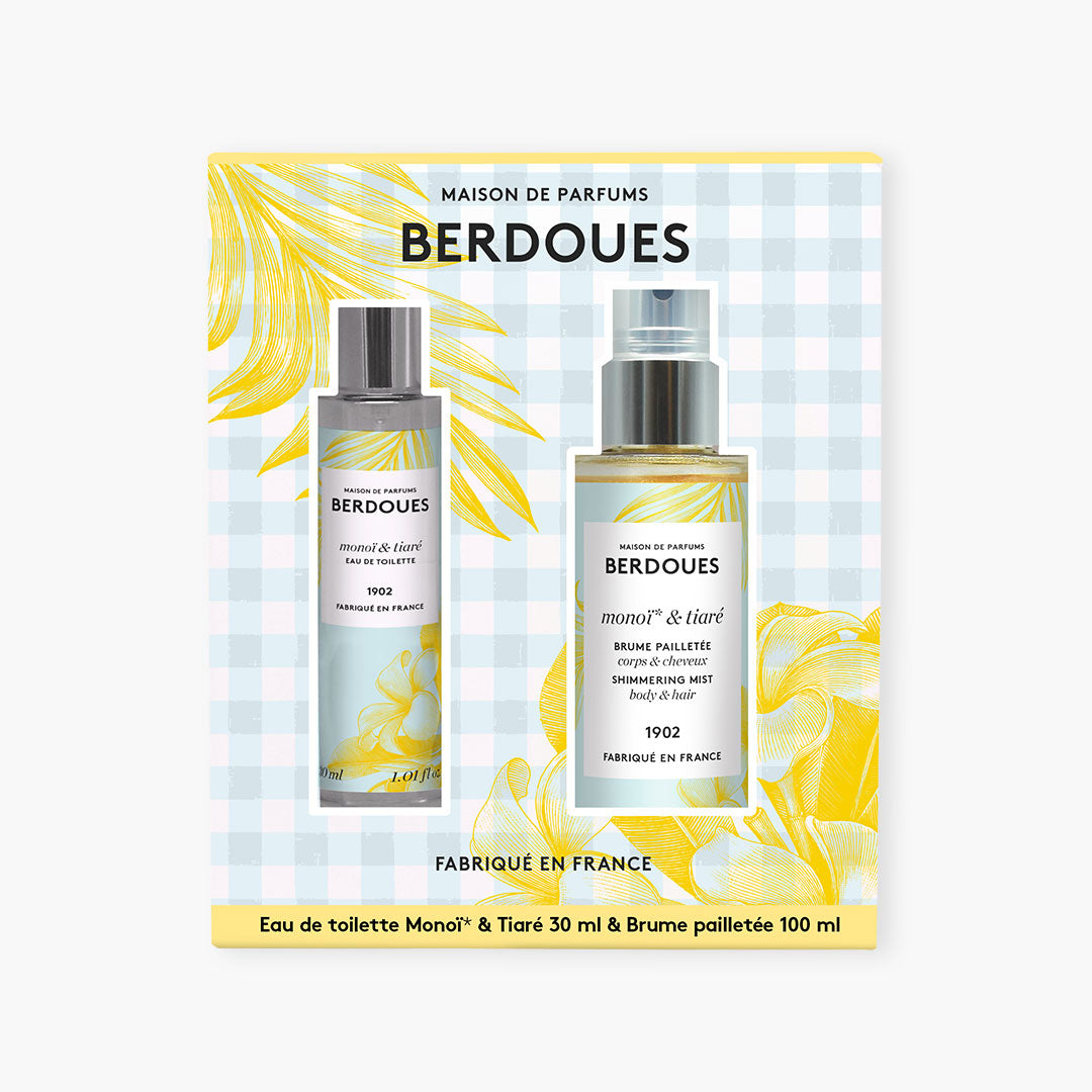 Coffret Monoï & Tiaré et sa brume pailletée